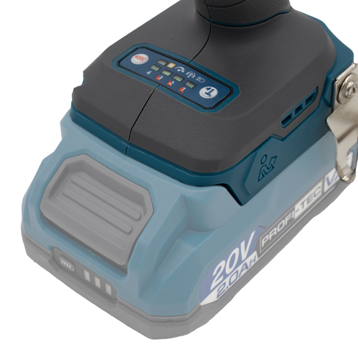 Мощный аккумуляторный гайковерт PROFI-TEC PPID2620 POWERLine : с АКБ 2шт-20V 2Ah (007132) Киев - изображение 8