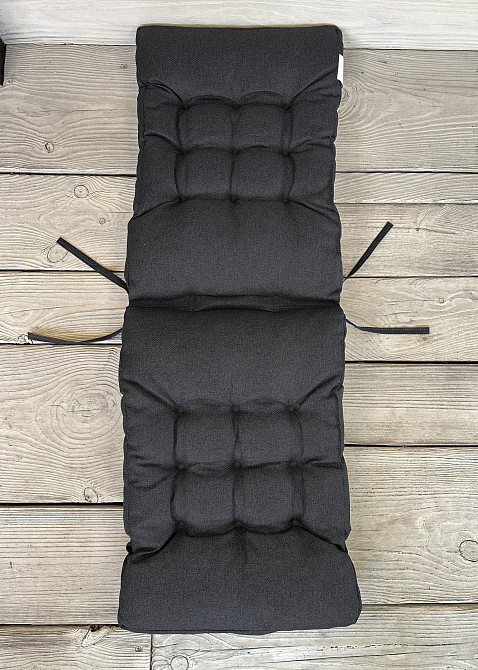 Подушка для стільців (40x120х4 см) подвійна Decorator Мальмо колір графітовий 84-159 Київ - фото 4