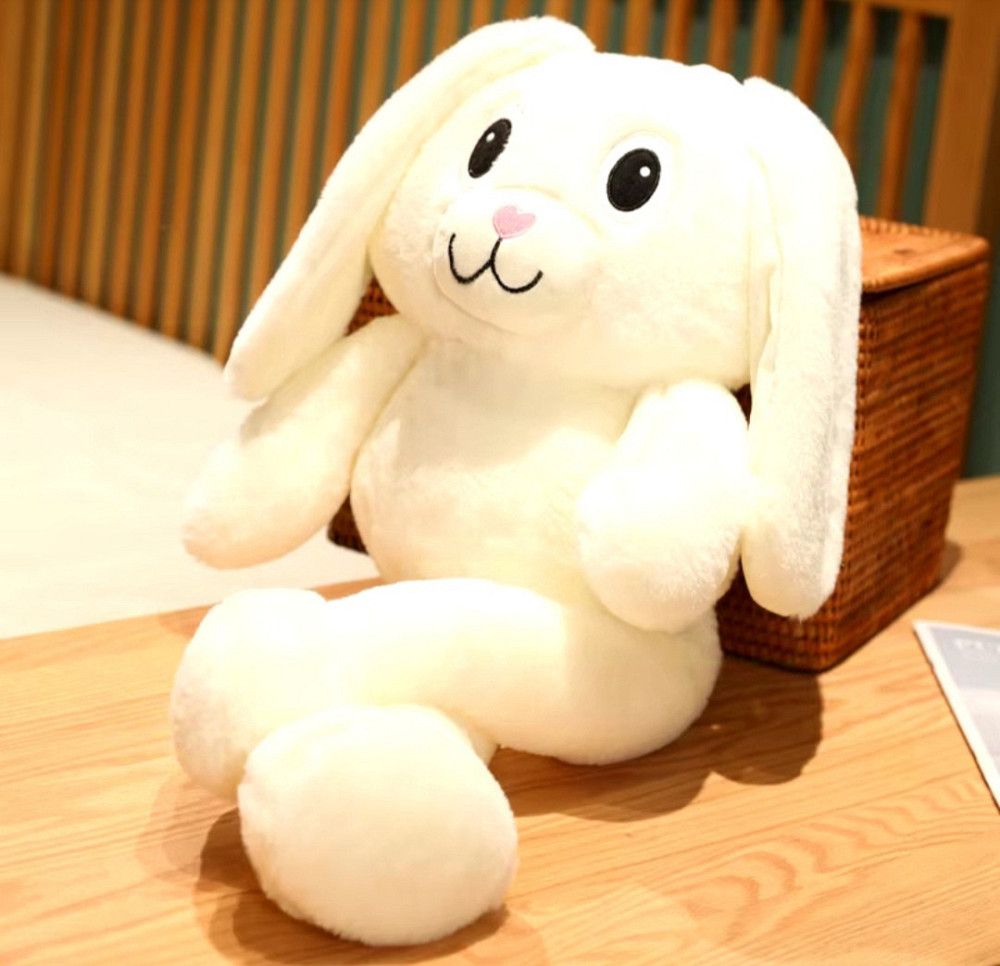 Плюшевый зайчик серый большая игрушка тянучка 75см Киев - изображение 3