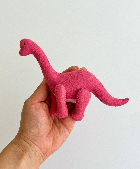Мягкая фетровая игрушка динозавр брахиозавр ручной работы – безопасная развивающая игрушка Киев - изображение 1