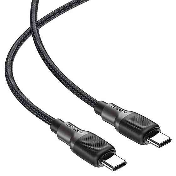 Кабель Type-C ACEFAST C10-03 3A, 60W, 1.2m, silicone, zinc connectors, Black 6974316283119 Одесса