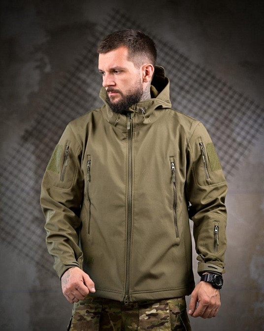 Тактична куртка софтшел LINKOLN олива ПП7948 Одеса - фото 2