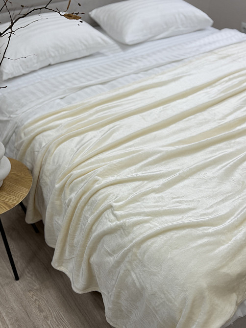 Ecotton Плед Ecotton 150х220 см Well Soft світло-молочний (11-9608 Coconut milk) Коломыя - изображение 2