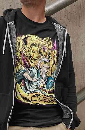 Футболка для хлопчика з аніме принтом Мисливець × Мисливець оверсайз (зріст від 165 до 180) Чорний AnimeJ1159m Дніпро