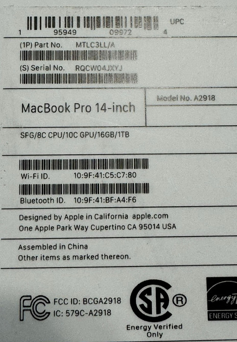 Ноутбук Новий: MacBook Pro 14, 16/1Tb.M3 Space Grey. Київ - фото 3
