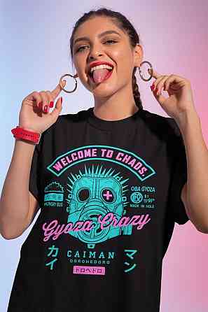 Футболка чоловіча з аніме принтом Аніме Хоррор Дорохедоро Велкоме оверсайз (S/M/L) Чорний AnimeJ0445 Дніпро