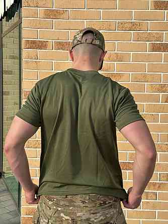 Тактична футболка Coolmax олива, військова літня польова футболка ЗСУ, бойова штурмова футболка Львів