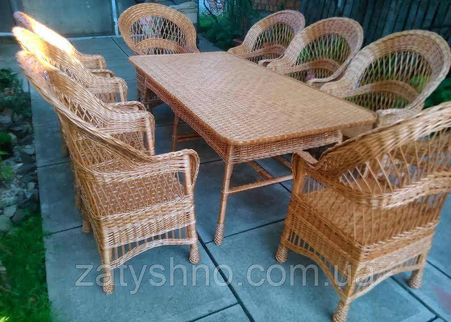 Плетеный обеденный комплект мебели из лозы на 8 персон Киев - изображение 6