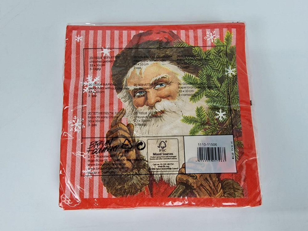 Красива серветка (ЗЗХЗЗ, 20 шт.) VIVA новий рік малюнок No7 (1 пачка) Харків - фото 2