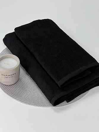 Комплект махровых полотенец Ideal Textile 2 шт (50х90см + 70х140см) (56860378) Черный Черновцы
