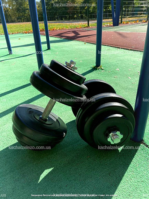 Гантелі набірні 2 по 20 кг з ABS покриттям хром грифи Гантелі, гирі, штанги і диски бітумні Київ - фото 5