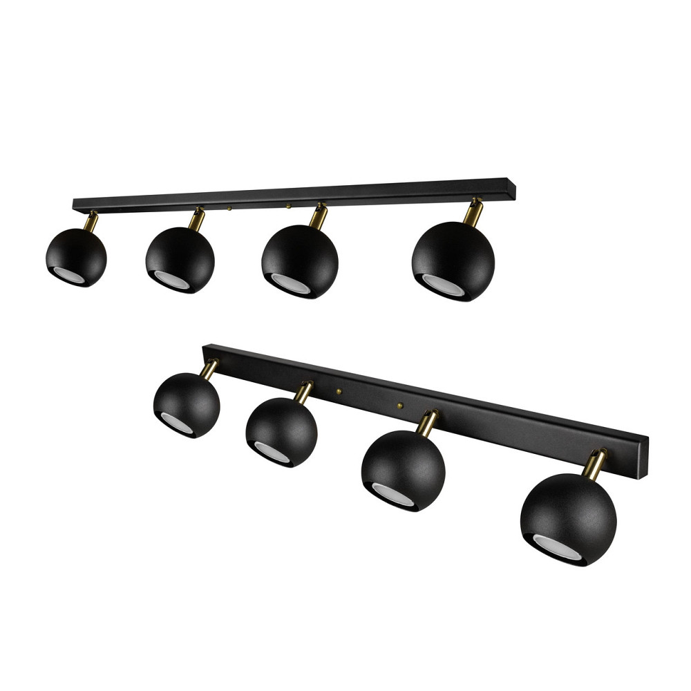 Світильник на планці з поворотними плафонами Е27-4 Core NL 11151-4 BK Київ - фото 1