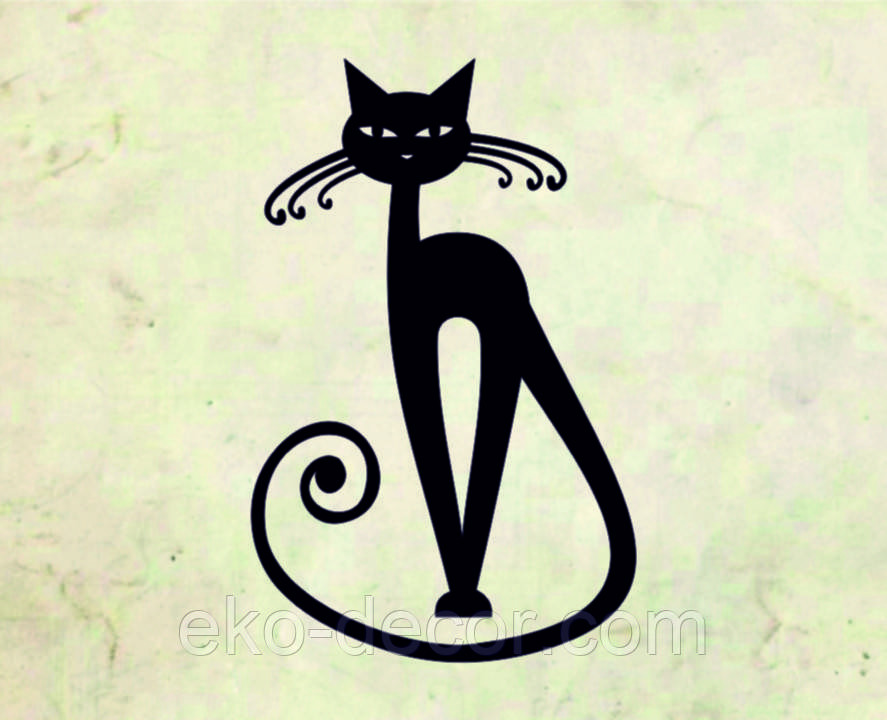Декоративное настенное Панно «Кот» Декор на стену 90*57 см, Черный Киев - изображение 10