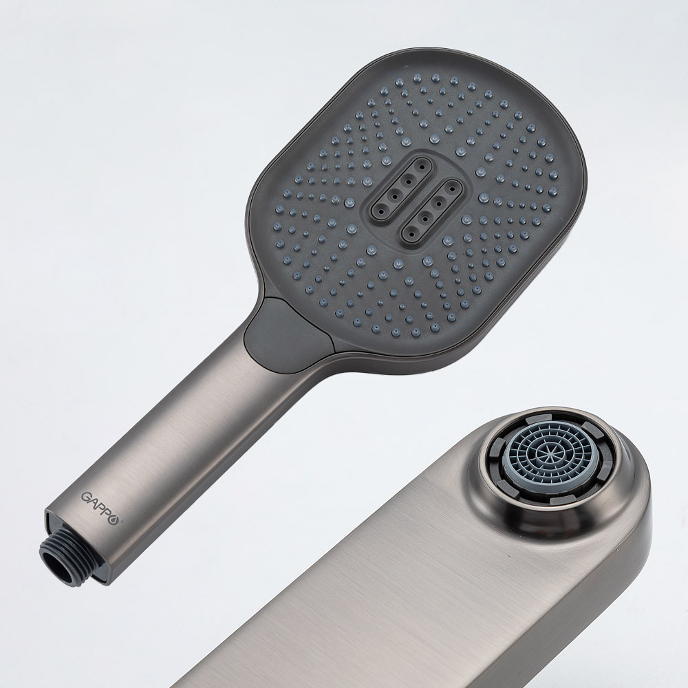 Змішувач для ванни GAPPO G3210-9 з душовим гарнітуром, графіт Київ - фото 4