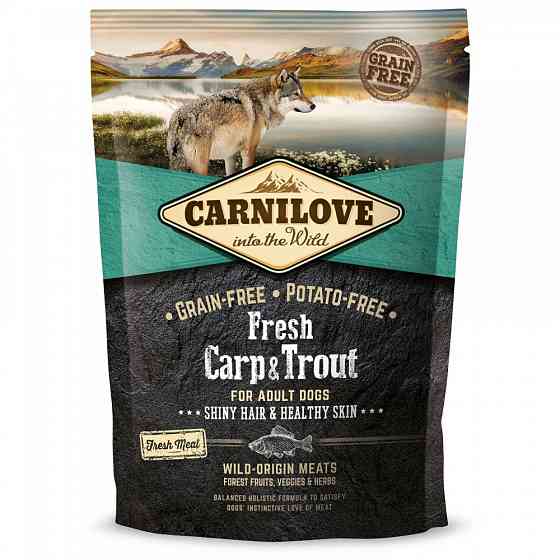 Сухий корм Carnilove Fresh Carp & Trout для дорослих собак всіх порід, риба, 1,5 кг Вінниця