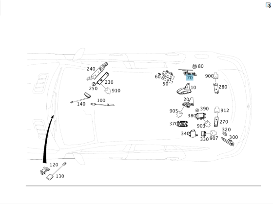 Mercedes-Benz  A2929055400 Антена системи аварійного виклику GLE Coupe C292 Одеса