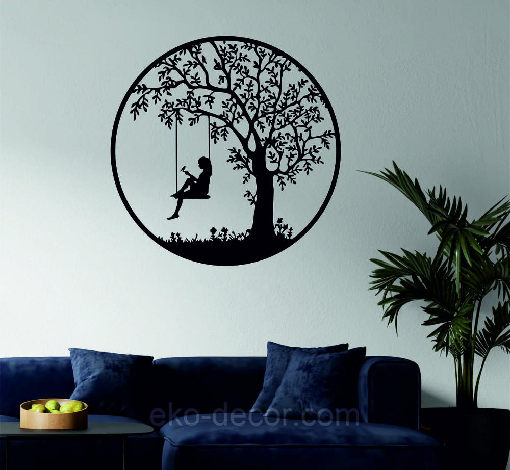 Декоративне настінне Панно «Качуля», Декор на стіну 90*90 см, Чорний Київ - фото 2