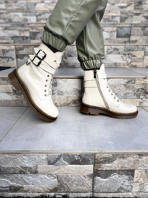 Без бренда Черевики жіночі M.KRAFT бежеві натуральна шкіра зима висота 15 см (4278) 37р.38р.39р Коломыя - изображение 9