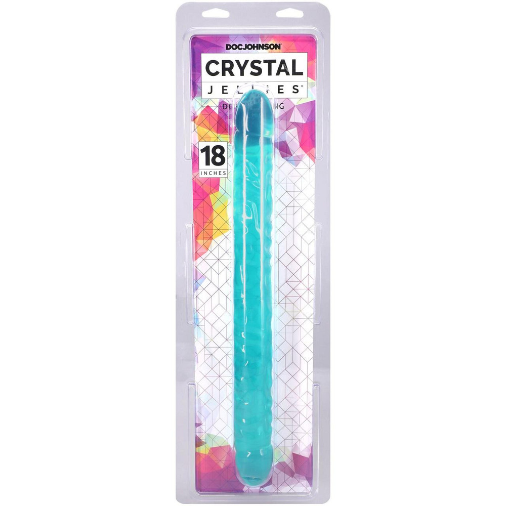 Фаллоимитатор двусторонний Doc Johnson Crystal Jellies Double Dong Sex Aura Киев - изображение 2