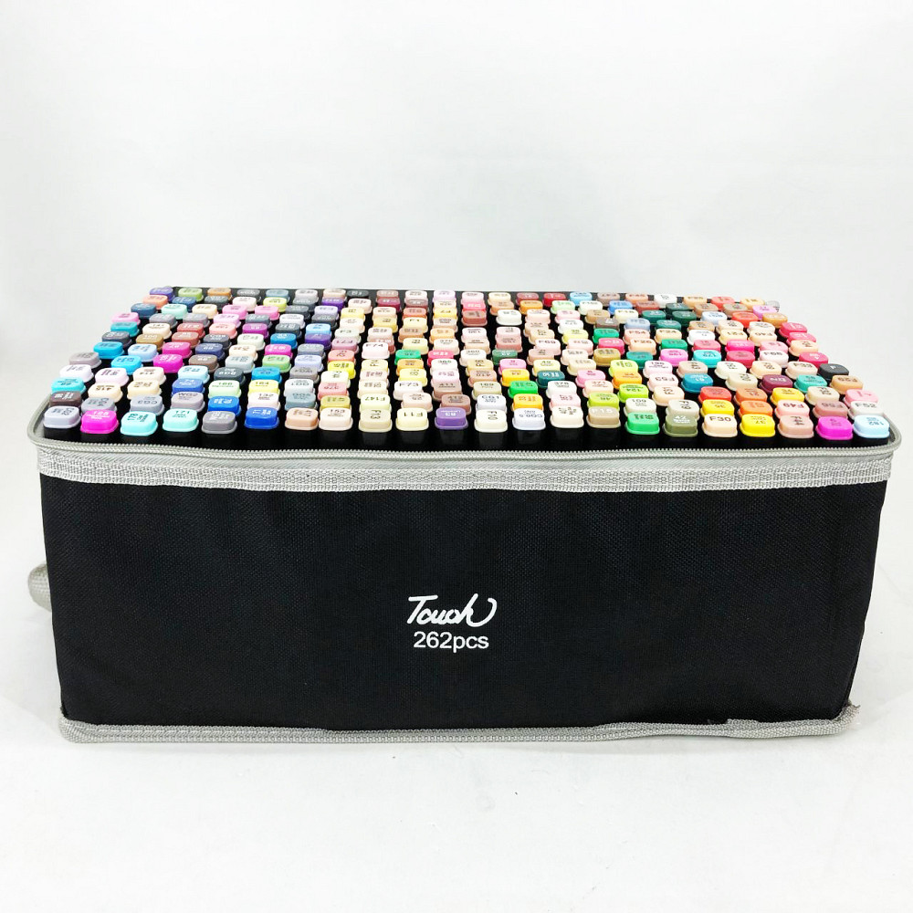 Набір скетч маркерів у сумці 262 шт, Набір для скетчінгу, Маркери професійні спиртові UJ-74 Львів - фото 2