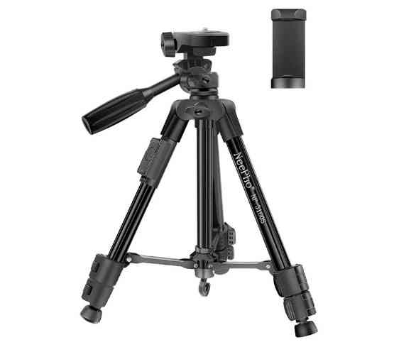 Універсальний штатив NeePho NP-3160S не знімний майданчик + тримач + пульт (30-68.5см) Чорний Вінниця