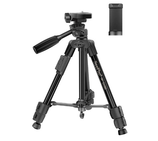 Універсальний штатив NeePho NP-3160S не знімний майданчик + тримач + пульт (30-68.5см) Чорний Вінниця - фото 1