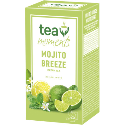 Чай Tea Moments Mojito Breeze зелений 25х1.6 г (tm.00469) Вінниця - фото 1