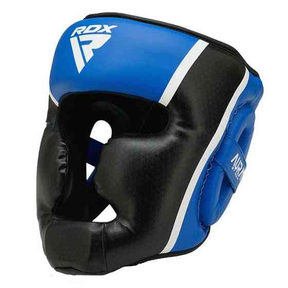 Боксерський шолом RDX AURA PLUS T-17 Blue/Black S (капа у комплекті) Каменское