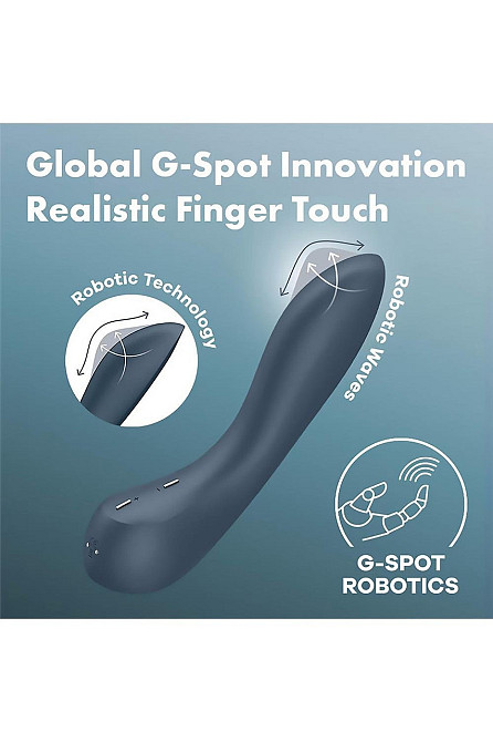 Вибратор с механизмом движения вверх и вниз Satisfyer G-Spot Wave 4 серый Sex Aura Киев - изображение 5