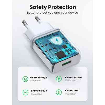 Зарядное устройство Ugreen CD122 18W USB QC 3.0 Charger (White) (10133) Винница