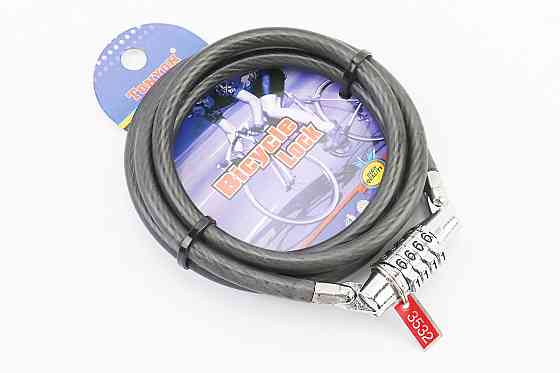 Замок протиугінний тросовий 1200х8мм з 4-х значним кодом, TY417 Київ