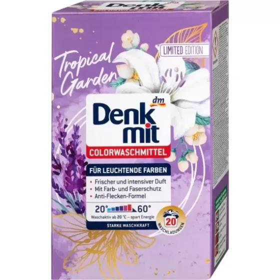 Порошок для стирки цветного белья Тропический сад Denkmit, 20 Wl (Германия) Denkmit Colorwaschmittel Львов
