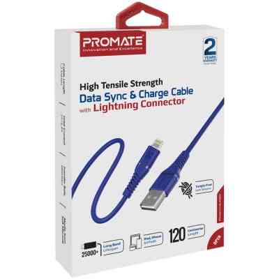 Дата кабель USB 2.0 AM to Lightning powerline-ai120.blue Promate (powerline-ai120.blue) Вінниця