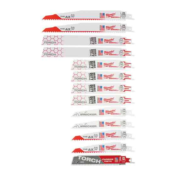 Набор полотен для сабельных пил MILWAUKEE SAWZALL, (13шт) пластиковый футляр Одесса