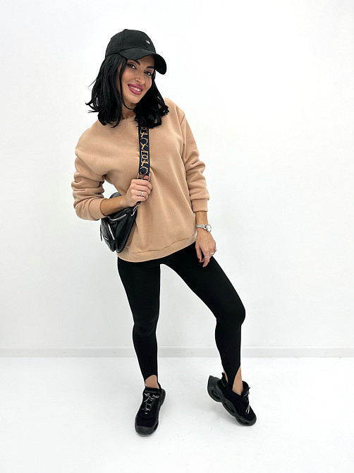 Базовий однотонний світшот "Stand" оптом | Норма і батал Бежевий, 50-52 Київ - фото 2