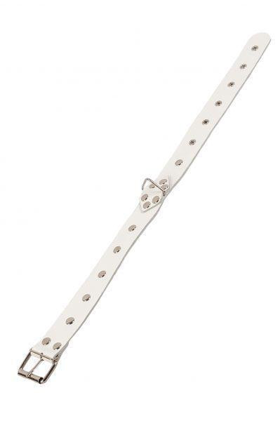 Ошейник Leather Restraints Collar, White Sex Aura Київ - фото 3