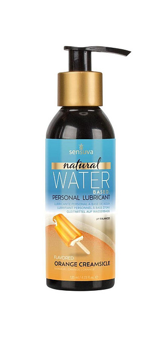 Змазка на водній основі Sensuva Natural Water-Based Orange Creamsicle 125мл без гліцерину, парабенів Sex Aura Київ - фото 1