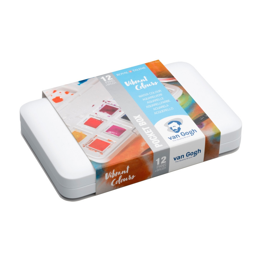 Набір акварельних фарб VAN GOGH Pocket box VIBRANT COLOURS 12 кювет Royal Talens Київ - фото 2