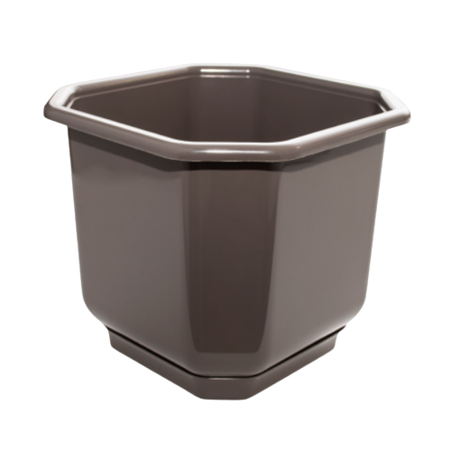 Вазон Дама з підставкою 32*32см капучіно Алеана Житомир - фото 1