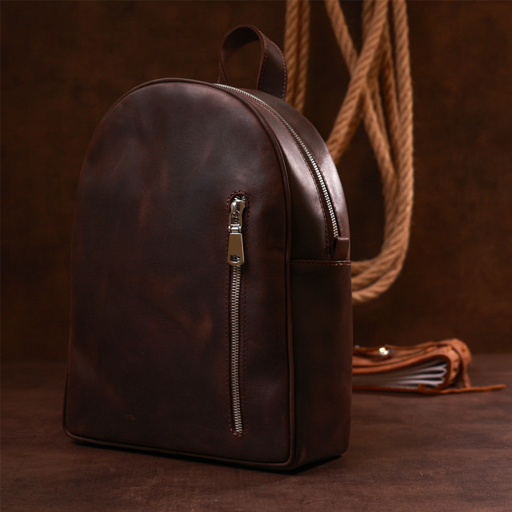 Универсальный матовый женский рюкзак Shvigel 16329 Коричневый Киев - изображение 8