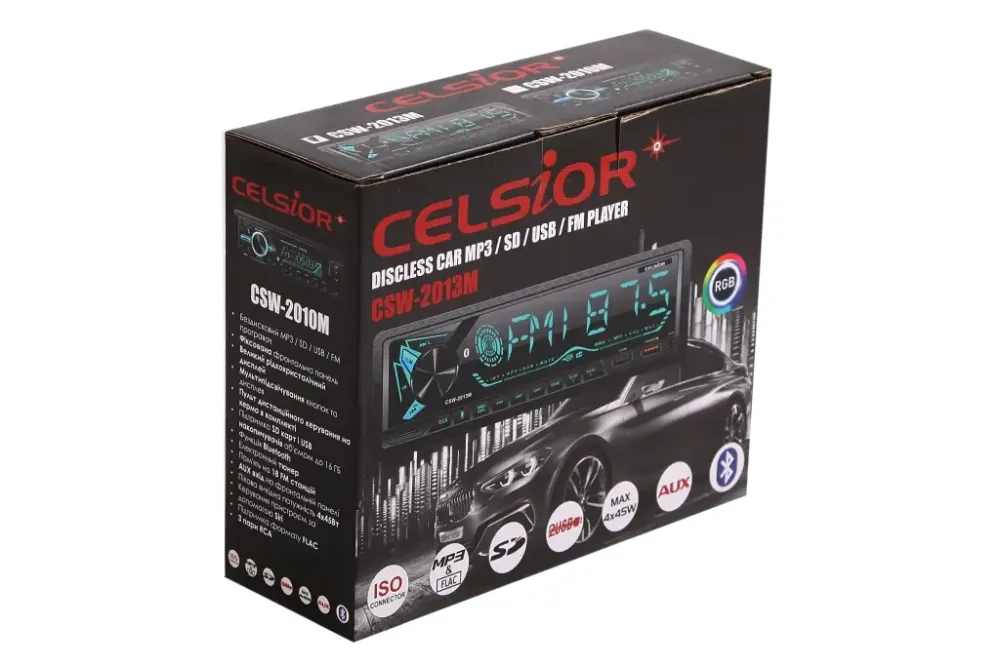Автомагнітола «Celsior» CSW-2013M RGB BT/USB+USB Charge/MicroSD/ISO/дод. розєм Вінниця - фото 5