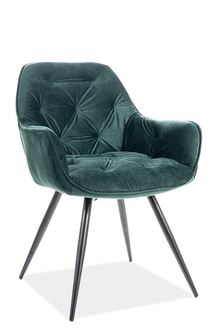 Стілець CHERRY VELVET чорний каркас/зелений BL.78 Київ - фото 1