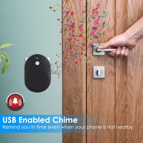 Уценка Смарт-видеозвонок Security T8 Wi-Fi, 720P, ночное видение, PIR датчик движения, беспроводной видеозвонок USB, без аккумулят Киев