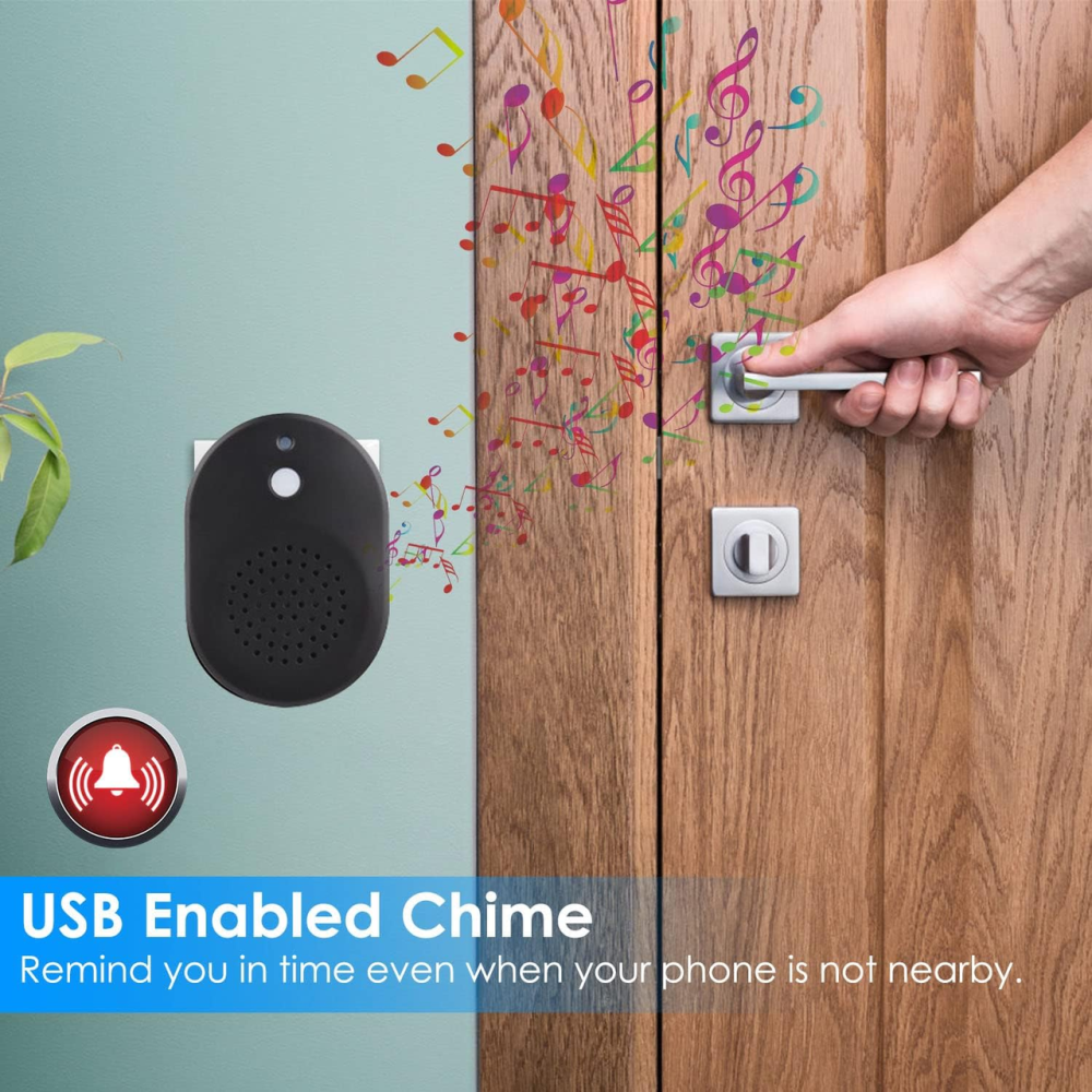Уценка Смарт-видеозвонок Security T8 Wi-Fi, 720P, ночное видение, PIR датчик движения, беспроводной видеозвонок USB, без аккумулят Киев - изображение 4
