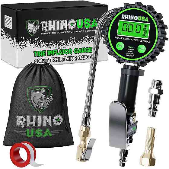 Пістолет для накачування шин з цифровим манометром 200 PSI Rhino USA Луцк
