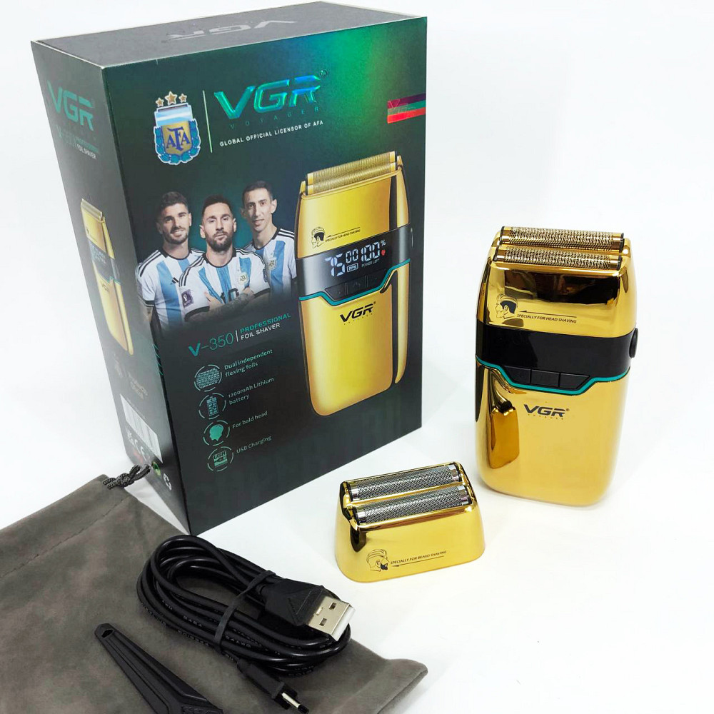 Чоловіча електрична акумуляторна електробритва VGR, Бездротова електробритва для бороди AQ-23 Львів - фото 2