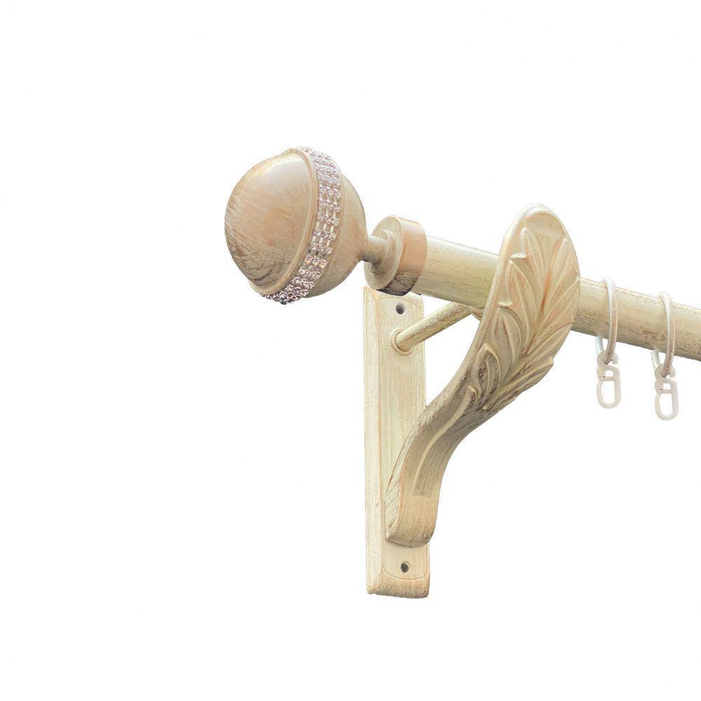 Карниз Orvit Авея металевий однорядний ретро Біле Золото 25 мм 160 см (00-00010514) Львів - фото 1