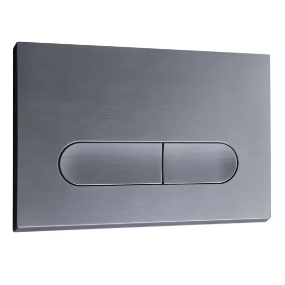 Панель змиву Koer KT-0608-07 240x160x10mm пластикова, кнопка закруглена (колір графіт) (KR6128)   ( 21058 ) Харків