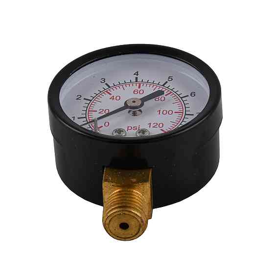 Манометр 8 атм. 50 мм нижнее подключение стальной корпус Киев