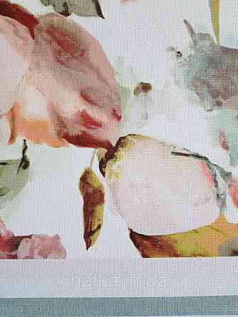 Обои виниловые на флизелиновой основе Rasch Florentine 1.06х10 цветы крупные бордовые розовые зеленые на белом Киев